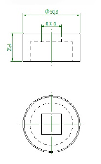 Vierkantmatrize Nr. 3 Serie B Grün  4,2 - 23,7 mm