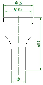 Rundstempel Nr. 5 Serie B Grün Ø 3,0 - 32,0 mm